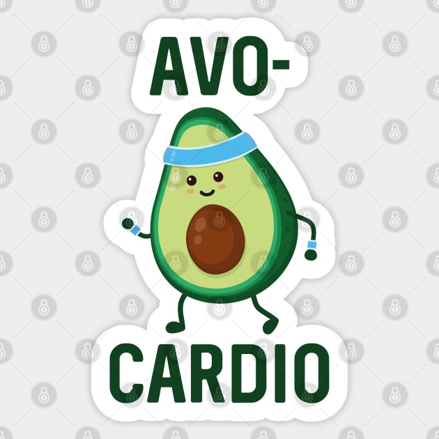 Avocardio Sticker by LuckyFoxDesigns